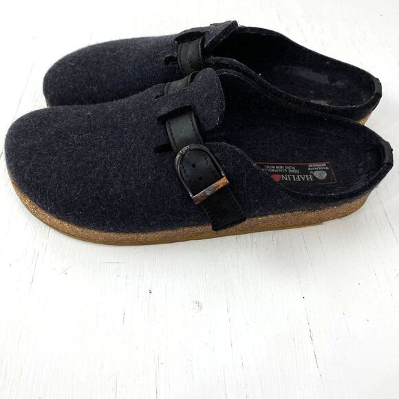 Haflinger Pure New Wool Adjustable Buckle Cork Clog GZB Size 41 - Picture 8 of 15